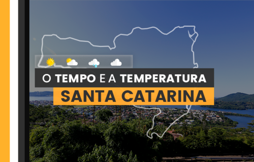 PREVISÃO DO TEMPO: quinta-feira (25) com alerta para chuva em Santa Catarina