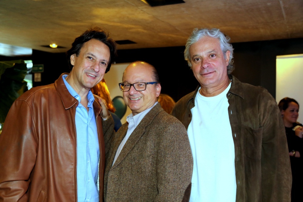 Os empresários, Salomão Szafir com o jornalista Ovadia Saadia e Eder Veneziani