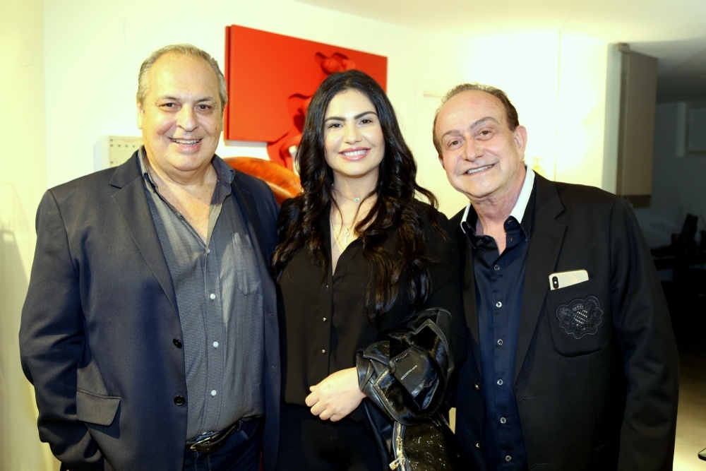 Convidados para o evento o empresário Vivaldo de Andrade e  Fernanda Pereira com o medico gerontologo, Eduardo Gomes Azevedo.