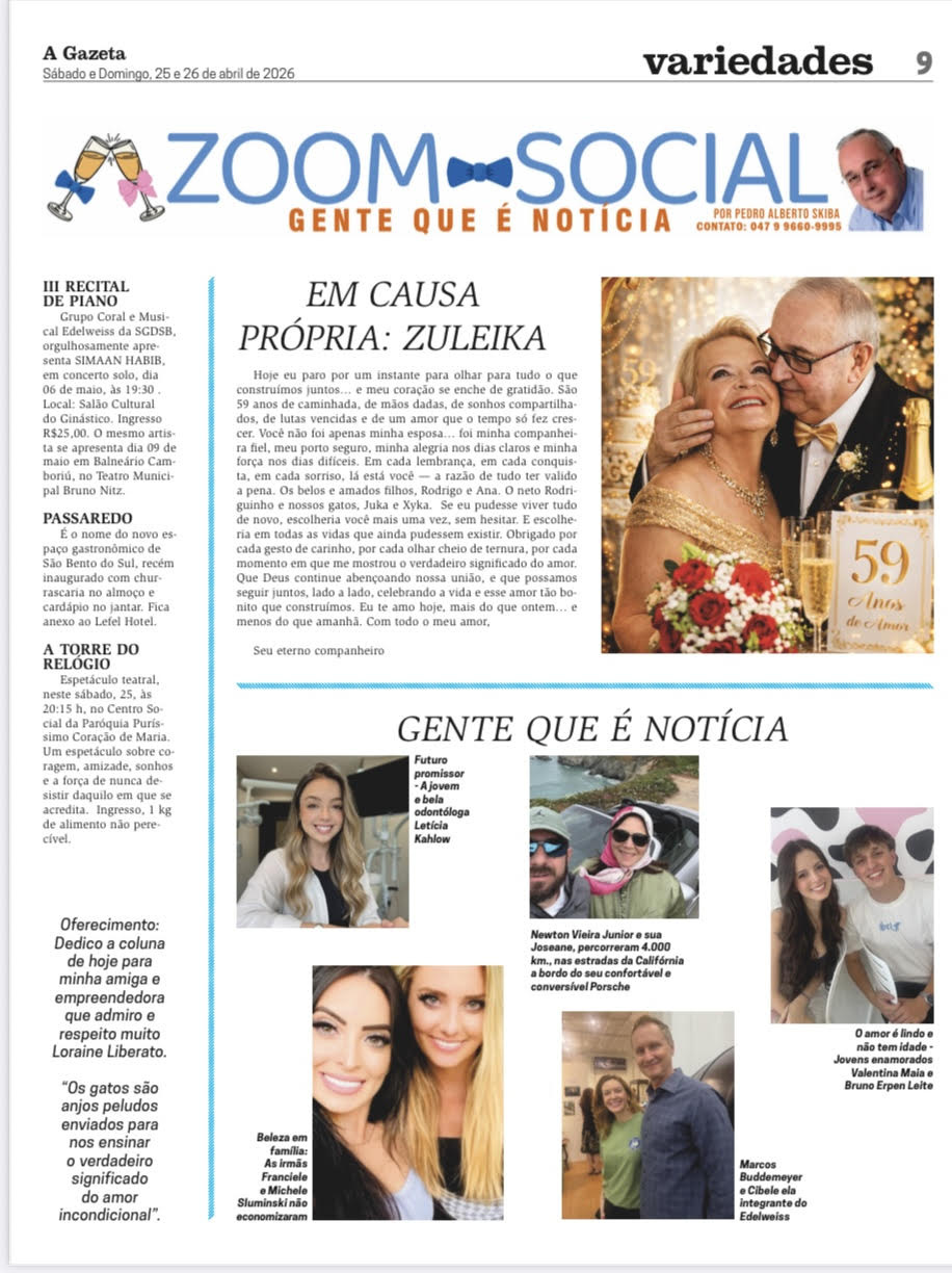 SOCIEDADE - GENTE QUE É NOTÍCIA - EM CAUSA PRÓPRIA