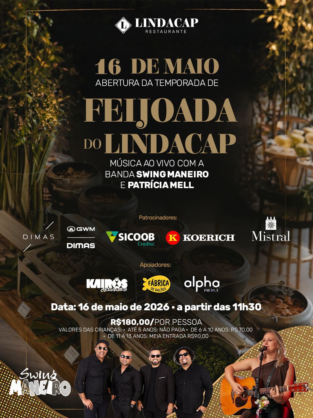           Feijoada do Lindacap terá oito edições com música e atrações para todas as idades