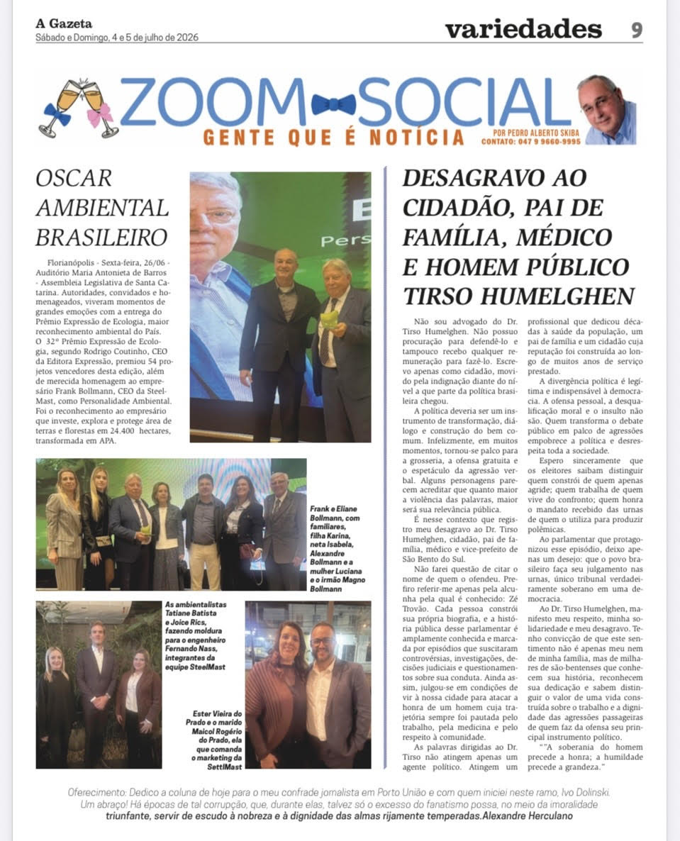 SOCIEDADE - GENTE QUE É NOTÍCIA - DESAGRAVO AO DR.TIRSO HUMELLGHEN